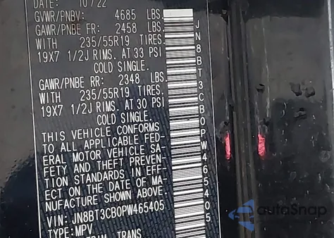 2023 Nissan Rogue Sl Intelligent Awd из США, поврежденный, VIN JN8BT3CB0PW465405